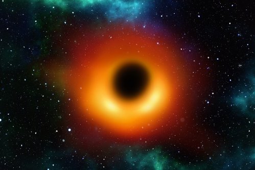 foto di un buco nero