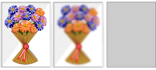 mazzo di fiori con vetro trasparente, traslucido, opaco