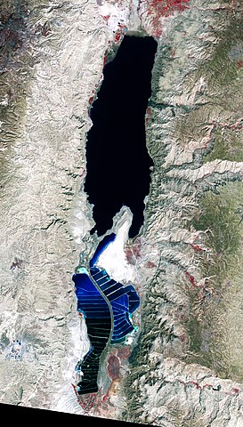 Foto satellitare del Mar Morto