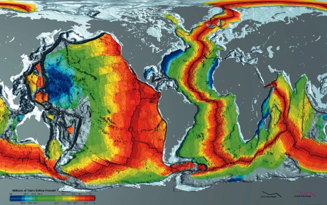 L'età dei fondali oceanici